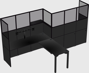 L-shape cubicles