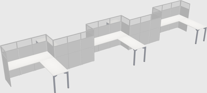 L-shape cubicles