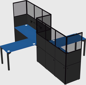 L-shape cubicles