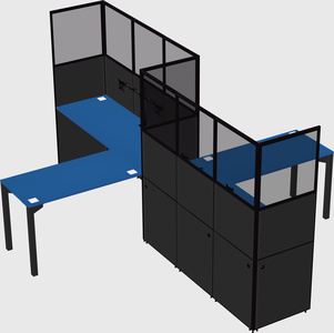 L-shape cubicles