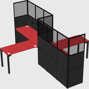L-shape cubicles