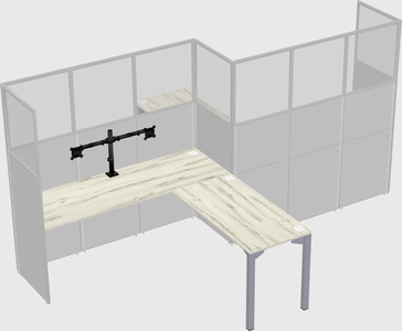 L-shape cubicles