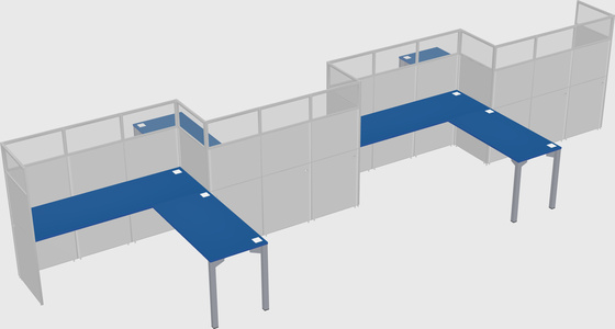 L-shape cubicles