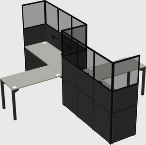 L-shape cubicles