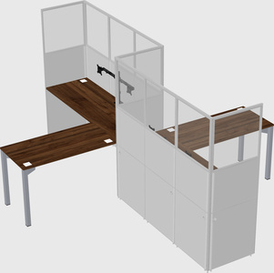 L-shape cubicles
