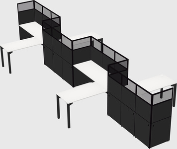 L-shape cubicles