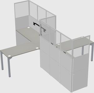 L-shape cubicles