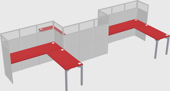 L-shape cubicles