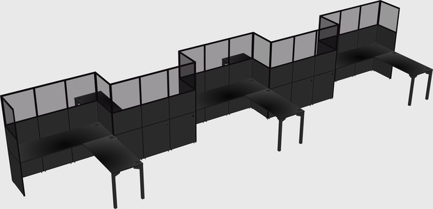 L-shape cubicles