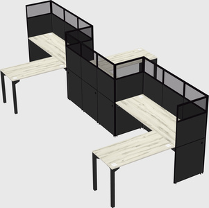 L-shape cubicles