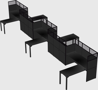 L-shape cubicles