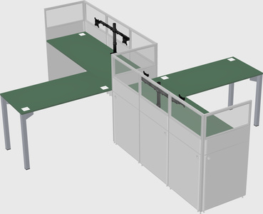 L-shape cubicles