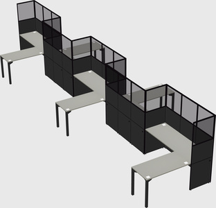 L-shape cubicles