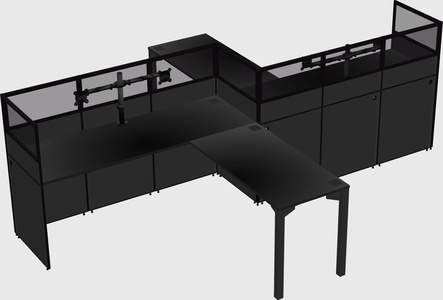L-shape cubicles