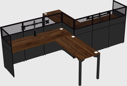 L-shape cubicles