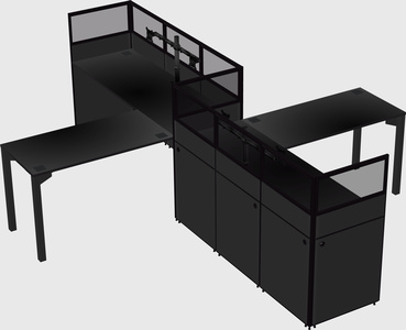 L-shape cubicles
