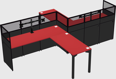L-shape cubicles
