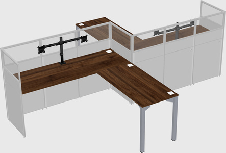 L-shape cubicles