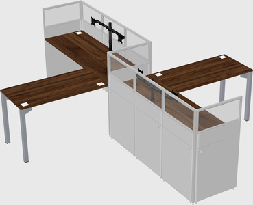 L-shape cubicles