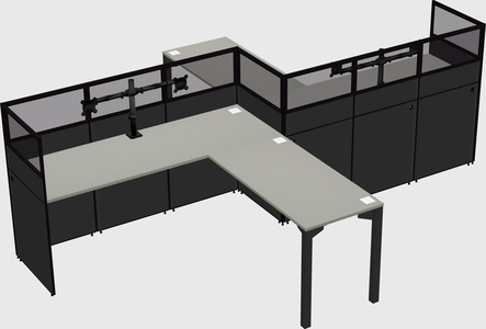 L-shape cubicles