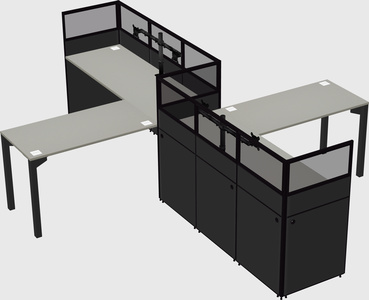 L-shape cubicles