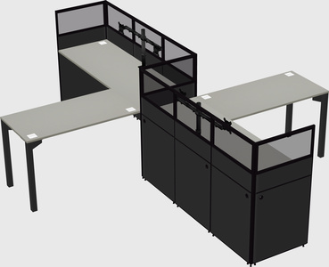 L-shape cubicles