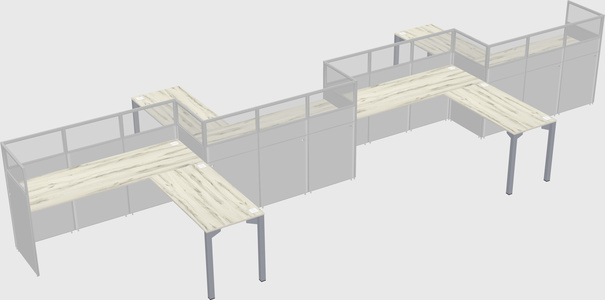 L-shape cubicles