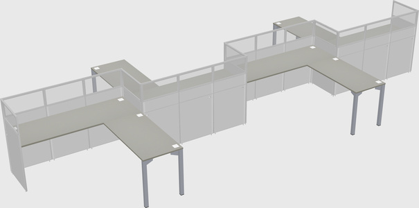 L-shape cubicles