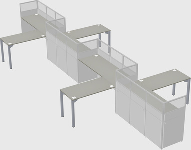 L-shape cubicles