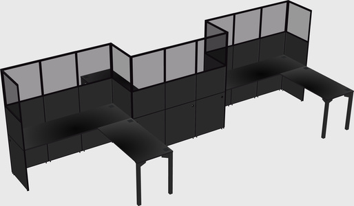 L-shape cubicles