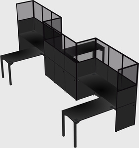 L-shape cubicles