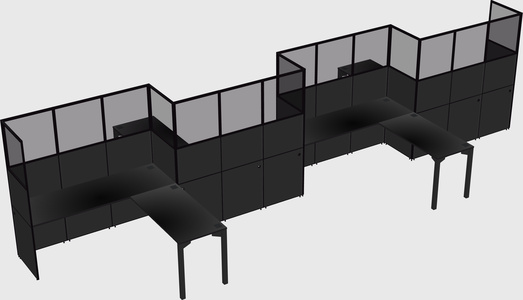 L-shape cubicles