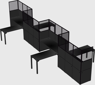 L-shape cubicles
