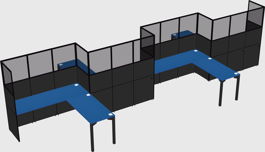 L-shape cubicles