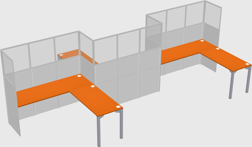 L-shape cubicles