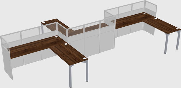 L-shape cubicles