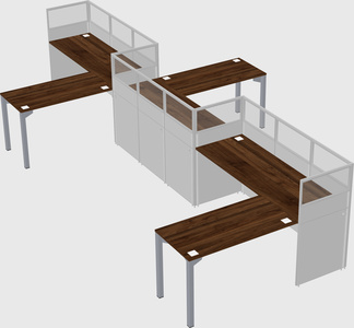 L-shape cubicles