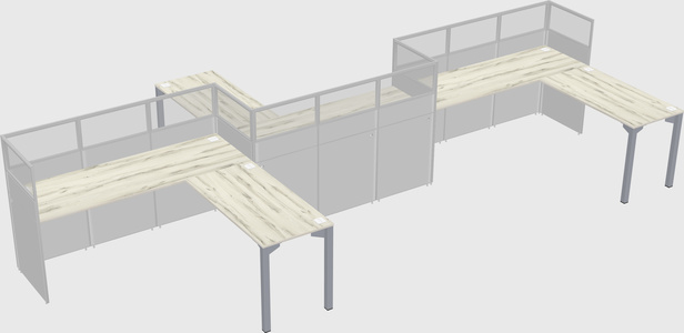L-shape cubicles