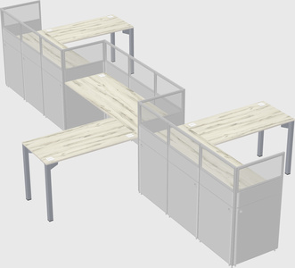 L-shape cubicles