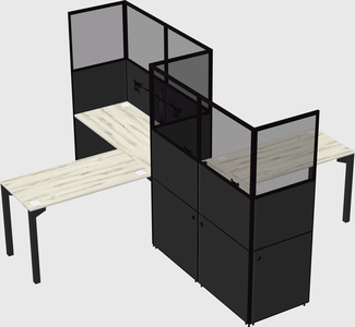 L-shape cubicles