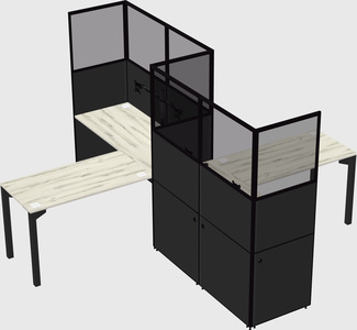 L-shape cubicles