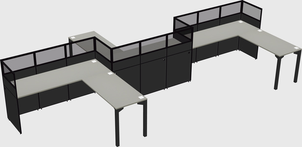 L-shape cubicles