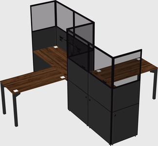 L-shape cubicles