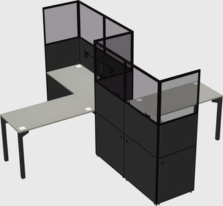 L-shape cubicles