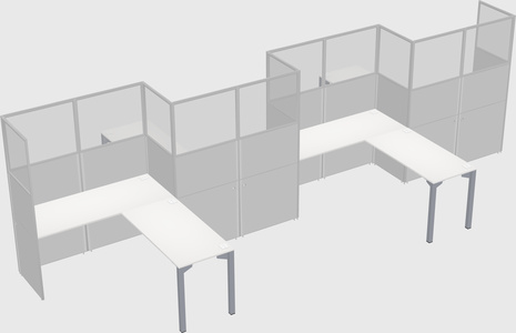 L-shape cubicles
