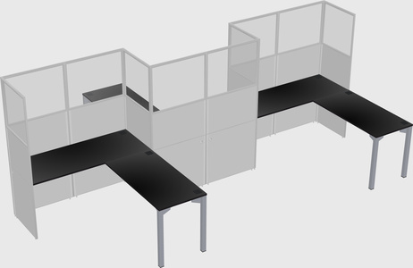 L-shape cubicles