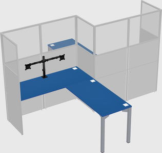 L-shape cubicles