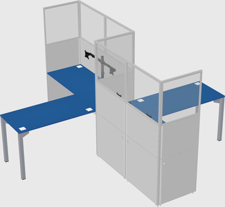 L-shape cubicles
