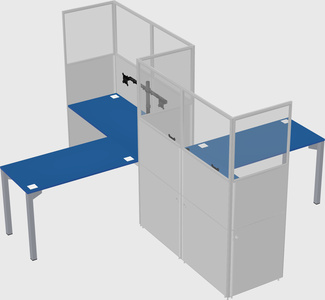 L-shape cubicles