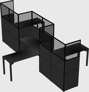L-shape cubicles